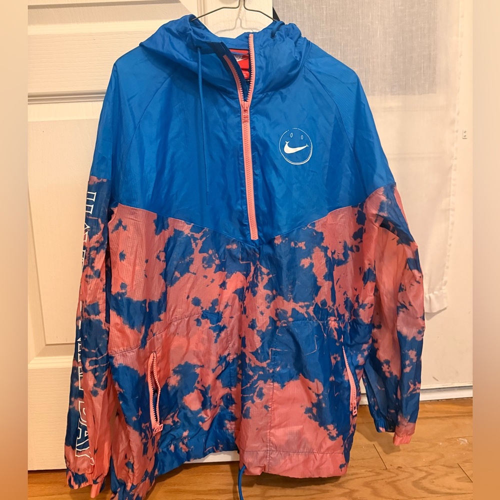 Nike Blue and Pink Windbreaker
